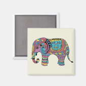Lebhafte Farbe Mandala Elephant Magnet (Vorderseite/Rückseite)