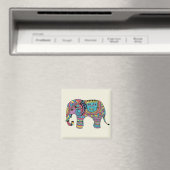 Lebhafte Farbe Mandala Elephant Magnet (In Situ (Geschirrspüler))