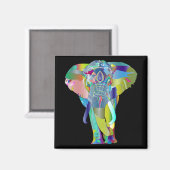 Lebhafte Farbe Mandala Elephant Magnet (Vorderseite/Rückseite)