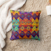 Lebhafte Farben Ankara Style Print | African Boho Kissen (Decke)