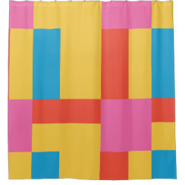 Lebhafte Farben beleben Duschvorhang