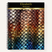 Lebhafte Farben der Haut einer giftigen Schlange Notizblock (Vorderseite)