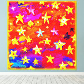 Lebhafte Farben der Sterne. Jetzt kaufen Leinwanddruck (Insitu (Holzboden))