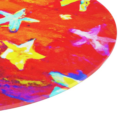 Lebhafte Farben der Sterne. Jetzt kaufen Schneidebrett (Ecke)