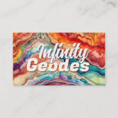 Lebhafte Farben der Wasserfauna Abstrakt Visitenkarte (Vorderseite)