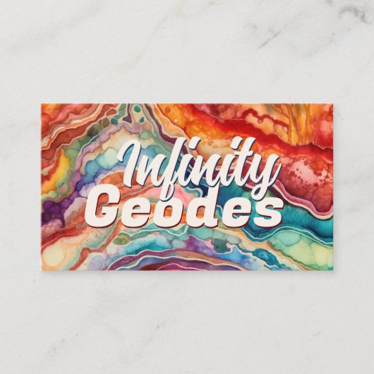 Lebhafte Farben der Wasserfauna Abstrakt Visitenkarte (Vorderseite)