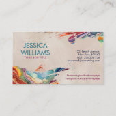 Lebhafte Farben der Wasserfauna Abstrakt Visitenkarte (Rückseite)