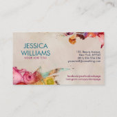 Lebhafte Farben der Wasserfauna Abstrakt Visitenkarte (Rückseite)