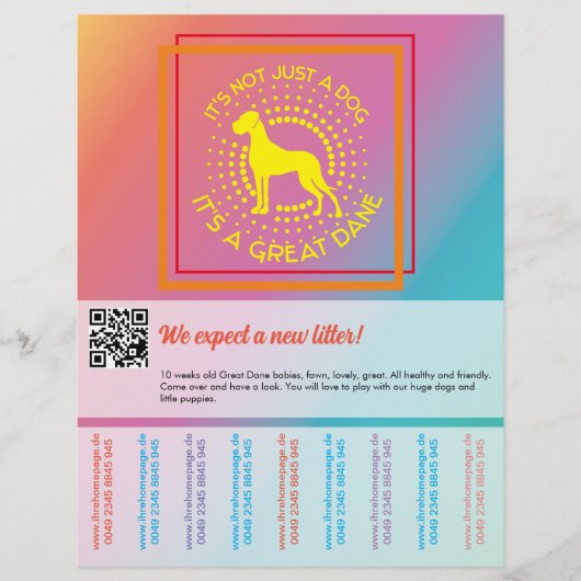 Lebhafte Farben, die Flyer verkaufen (Vorne)