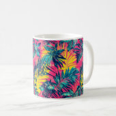Lebhafte Farben Exotisches Muster Kaffeetasse (VorderseiteRechts)