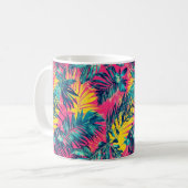 Lebhafte Farben Exotisches Muster Kaffeetasse (Vorderseite Links)