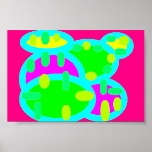 Lebhafte Farben für Kinderschulen Kinderzimmer Sch Poster