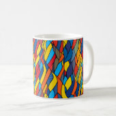 Lebhafte Farben Mosaikmuster Kaffeetasse (VorderseiteRechts)