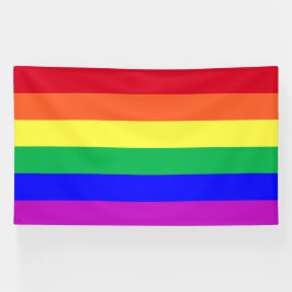 Lebhafte Farben Rainbow Stripes Rückwürfe Gay Part Banner