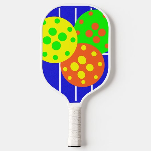 Lebhafte Farben von Pickleballs & Hofpaddel. Pickleball Schläger (Rückseite)