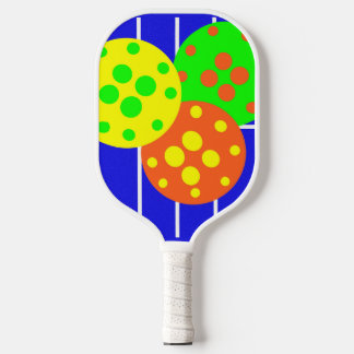 Lebhafte Farben von Pickleballs & Hofpaddel. Pickleball Schläger