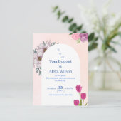 Lebhafte farbenfrohe Blumenkarte Postkarte (Stehend Vorderseite)