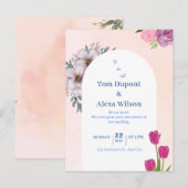 Lebhafte farbenfrohe Blumenkarte Postkarte (Vorne/Hinten)