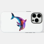 Lebhafte farbenfrohe Dolphin Case-Mate iPhone Hülle (Rückseite (Horizontal))
