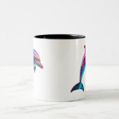 Lebhafte farbenfrohe Dolphin Zweifarbige Tasse (Mittel)
