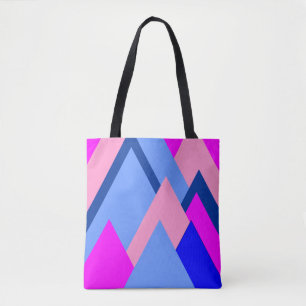 Lebhafte farbenfrohe Dreiecke Tote Tasche