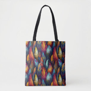 Lebhafte farbenfrohe Federn Tasche