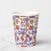 Lebhafte farbenfrohe Filmabende Party Pappbecher (Rechts)