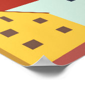 Lebhafte farbenfrohe Häuser und Gebäude Poster (Ecke)