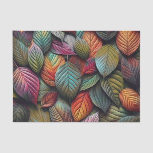 Lebhafte farbenfrohe Herbstreben Seidenpapier (Vorderseite)