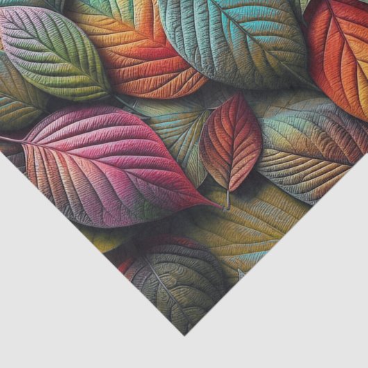 Lebhafte farbenfrohe Herbstreben Seidenpapier (Ausschnitt)