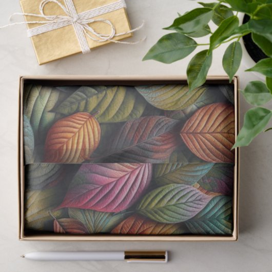 Lebhafte farbenfrohe Herbstreben Seidenpapier (Geschenk)