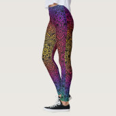 Lebhafte farbenfrohe Kunst Leggings (Links)
