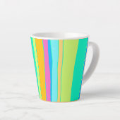 Lebhafte farbenfrohe Latte-Tasse Milchtasse (Rechte Ecke)