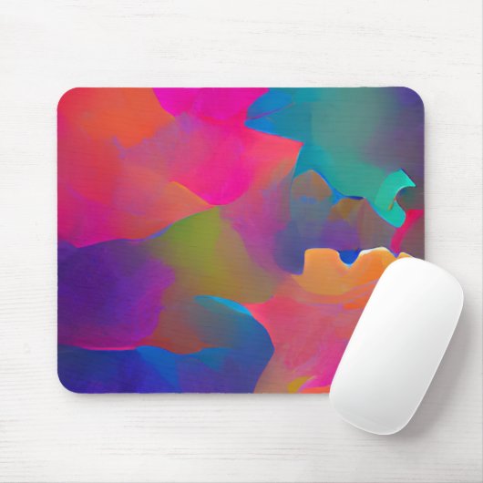 Lebhafte, farbenfrohe, lila-gelbe Fuchsie Mousepad (Mit Mouse)