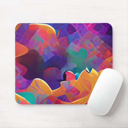Lebhafte, farbenfrohe, lila-gelbe Fuchsie Mousepad (Mit Mouse)