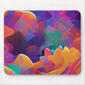 Lebhafte, farbenfrohe, lila-gelbe Fuchsie Mousepad (Vorne)
