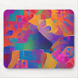 Lebhafte, farbenfrohe, lila-gelbe Fuchsie Mousepad
