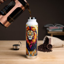 Lebhafte farbenfrohe Lion Mosaik