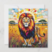 Lebhafte farbenfrohe Löwenmosaikleere (Vorderseite)