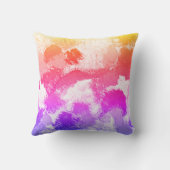 Lebhafte farbenfrohe mehrfarbige Krawatte Kissen (Rückseite)