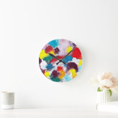 Lebhafte farbenfrohe mehrfarbige Krawatte Runde Wanduhr (Zuhause)