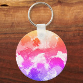 Lebhafte farbenfrohe mehrfarbige Krawatte Schlüsselanhänger (Rückseite)