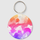 Lebhafte farbenfrohe mehrfarbige Krawatte Schlüsselanhänger (Rückseite)