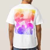 Lebhafte farbenfrohe mehrfarbige Krawatte T-Shirt (Rückseite)