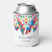 Lebhafte, farbenfrohe mexikanische Inspiriert Vöge Dosenkühler (Kanne Rückseite)