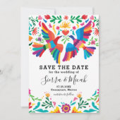 Lebhafte, farbenfrohe mexikanische Inspiriert Vöge Save The Date (Vorderseite)