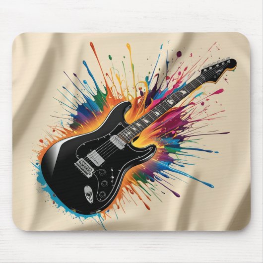 Lebhafte, farbenfrohe Pad der E-Gitarre Mousepad (Vorne)