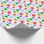 Lebhafte, farbenfrohe Personalisierte Kinder zum G Geschenkpapier (Ecke)