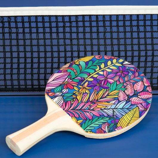Lebhafte farbenfrohe Pingpong Paddle Tischtennis Schläger (InSitu)