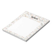 Lebhafte farbenfrohe Polka-Punkte Notizblock (Rotiert)